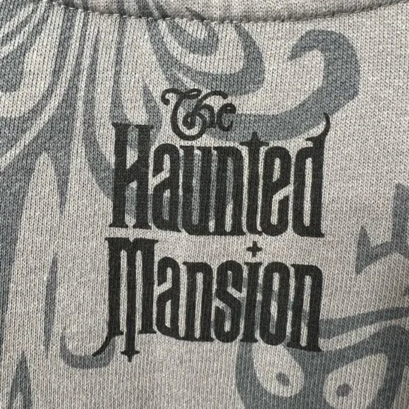 Disney Parks Haunted Mansion Wallpaper Pullover Sweatshirt Size Med - Picture 4 of 6